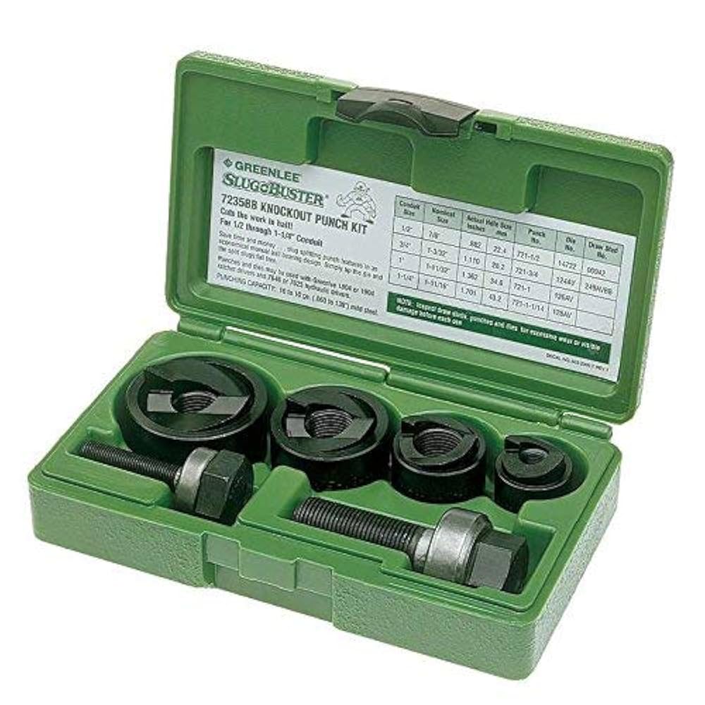 Slug-Buster® Manual Knockout Punch Kit, Round, 1/2-1-1/4